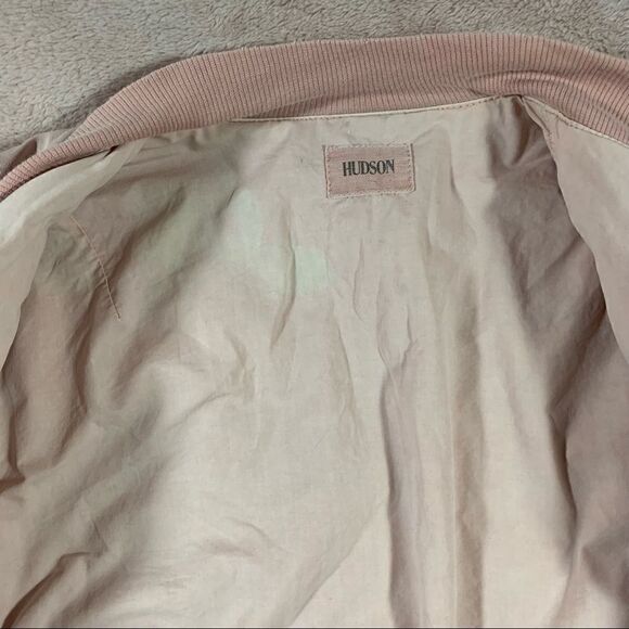 Hudson The Gene Pink Puffer Bomber Jacket S - Picture 8 of 12